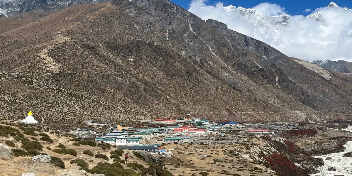 Khumbu Dingboche village“> style=