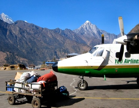 Fly Kathmandu / Lukla. Arrive Lukla and start trek to Phakding.
