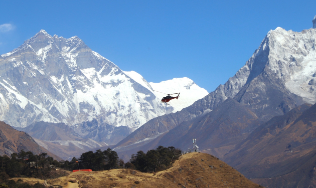 Everest Region Heli Tour Landing at Kalapattar